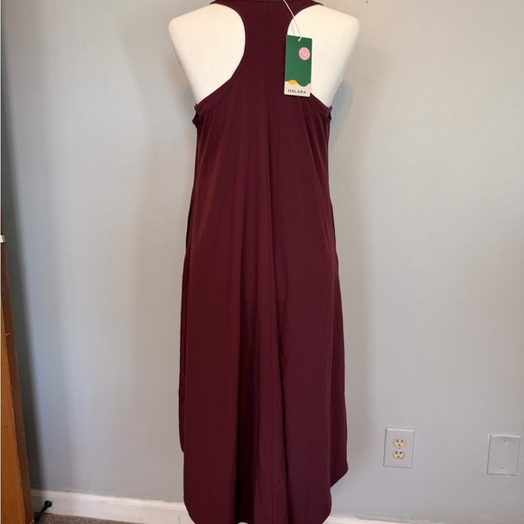 HALARA Burgundy High Low Midi Dress - Picture 4 of 7